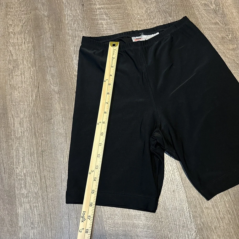 Vintage 90s Nike F.I.T Black Compression Biker Shorts Size 14 High‎ Waist